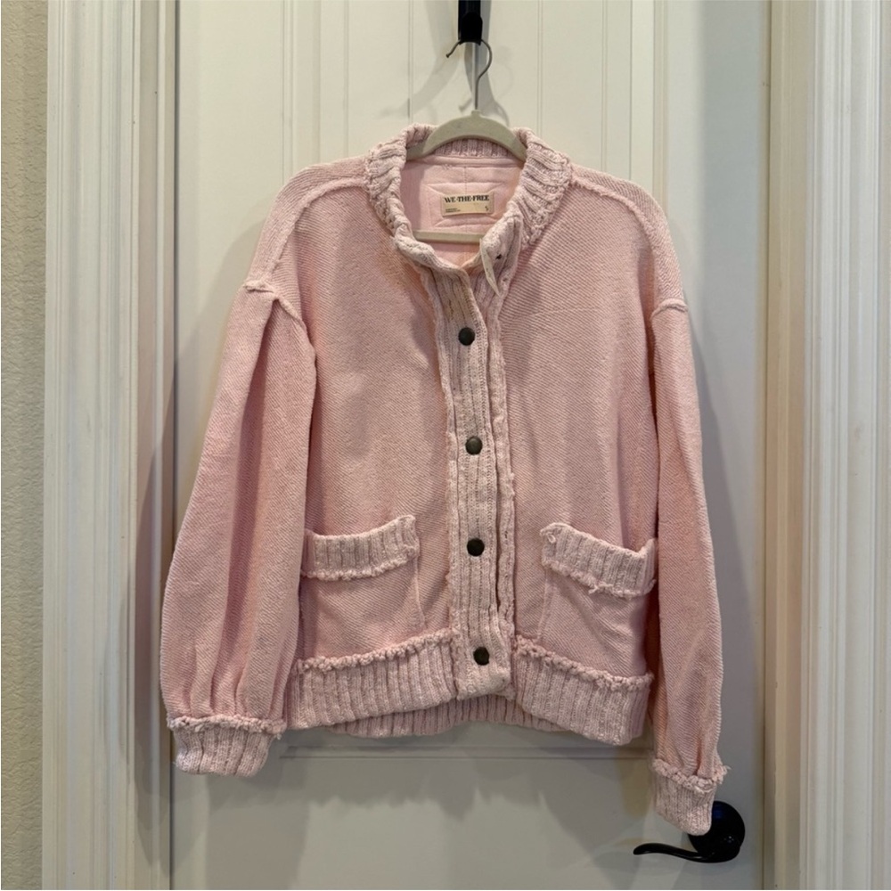 Free People Cute In This Cardi Primrose Pink - Picture 6 of 10